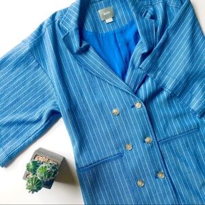 Maeve Helmi striped blue blazer dress